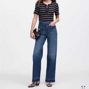 Madewell Emmett Wide-Leg Jean Size 23 Let Down Hem Edition